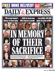 Daily Express (UK) Newspaper Front Page for 28 April 2020