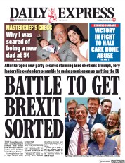 Daily Express (UK) Newspaper Front Page for 28 May 2019