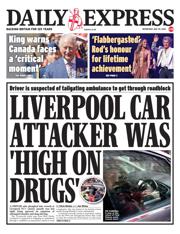 Daily Express front page for 28 May 2025