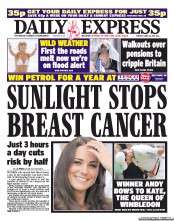 Daily Express (UK) Newspaper Front Page for 28 June 2011