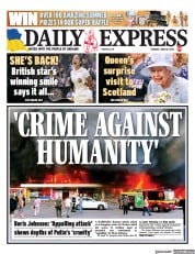 Daily Express front page for 28 June 2022