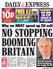 Daily Express (UK) Newspaper Front Page for 28 July 2016