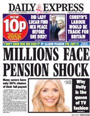 Daily Express (UK) Newspaper Front Page for 28 September 2017