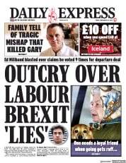Daily Express (UK) Newspaper Front Page for 29 November 2019