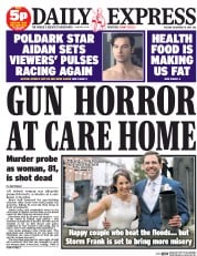 Daily Express (UK) Newspaper Front Page for 29 December 2015