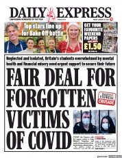 Daily Express (UK) Newspaper Front Page for 29 January 2021