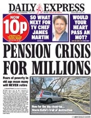 Daily Express (UK) Newspaper Front Page for 29 March 2016