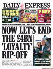 Daily Express (UK) Newspaper Front Page for 29 May 2021