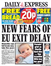 Daily Express (UK) Newspaper Front Page for 29 July 2017