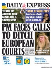 Daily Express front page for 29 September 2023