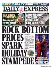 Daily Express (UK) Newspaper Front Page for 2 October 2021