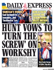 Daily Express (UK) Newspaper Front Page for 2 October 2023