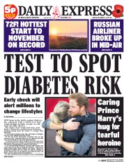 Daily Express (UK) Newspaper Front Page for 2 November 2015