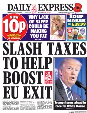 Daily Express (UK) Newspaper Front Page for 2 November 2016