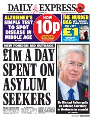 Daily Express (UK) Newspaper Front Page for 2 November 2017