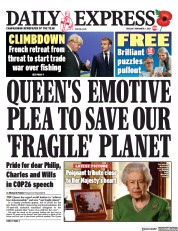 Daily Express (UK) Newspaper Front Page for 2 November 2021