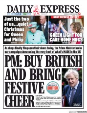 Daily Express (UK) Newspaper Front Page for 2 December 2020