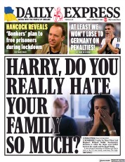 Daily Express (UK) Newspaper Front Page for 2 December 2022