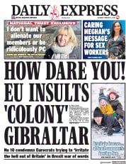 Daily Express (UK) Newspaper Front Page for 2 February 2019