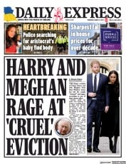 Daily Express (UK) Newspaper Front Page for 2 March 2023