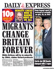 Daily Express (UK) Newspaper Front Page for 2 May 2013