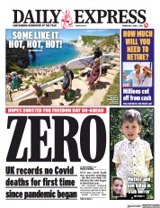 Daily Express (UK) Newspaper Front Page for 2 June 2021