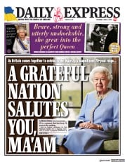 Daily Express (UK) Newspaper Front Page for 2 June 2022
