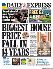 Daily Express front page for 2 June 2023