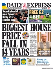 Daily Express (UK) Newspaper Front Page for 2 June 2023