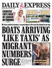 Daily Express front page for 2 June 2025