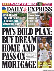 Daily Express (UK) Newspaper Front Page for 2 July 2022