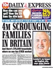 Daily Express (UK) Newspaper Front Page for 2 September 2011