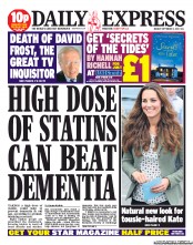 Daily Express (UK) Newspaper Front Page for 2 September 2013