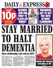 Daily Express (UK) Newspaper Front Page for 30 October 2017