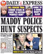 Daily Express (UK) Newspaper Front Page for 30 January 2014