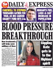 Daily Express (UK) Newspaper Front Page for 30 May 2014