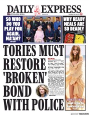 Daily Express (UK) Newspaper Front Page for 30 May 2019