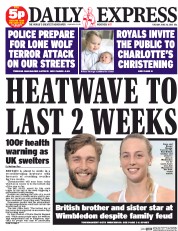 Daily Express Newspaper Front Page (UK) for 30 June 2015
