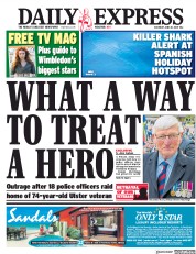Daily Express (UK) Newspaper Front Page for 30 June 2018