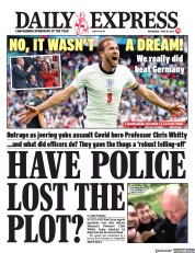 Daily Express (UK) Newspaper Front Page for 30 June 2021