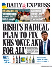 Daily Express (UK) Newspaper Front Page for 30 June 2023