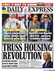 Daily Express (UK) Newspaper Front Page for 30 July 2022