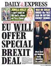 Daily Express (UK) Newspaper Front Page for 30 August 2018