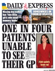 Daily Express (UK) Newspaper Front Page for 31 January 2023