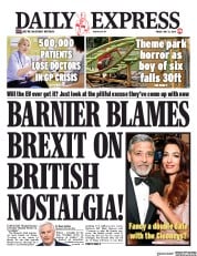 Daily Express (UK) Newspaper Front Page for 31 May 2019