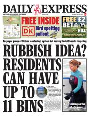 Daily Express front page for 31 May 2025