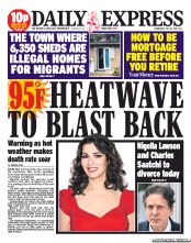 Daily Express Newspaper Front Page (UK) for 31 July 2013