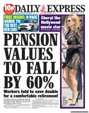 Daily Express Newspaper Front Page (UK) for 31 August 2011