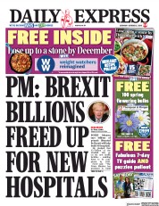 Daily Express (UK) Newspaper Front Page for 3 October 2020