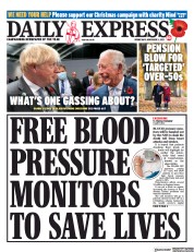 Daily Express (UK) Newspaper Front Page for 3 November 2021